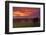 Germany, Bavaria, Faistenberg, Red Sky About the Bavarian Alpine Foothills and the Mangfallgebirge-Bernd Rommelt-Framed Photographic Print