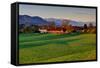 Germany, Bavaria, Farm in Front of Zwiesel, Bavarian Alpine Foothills Wetterstein Range-Bernd Rommelt-Framed Stretched Canvas