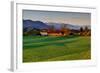 Germany, Bavaria, Farm in Front of Zwiesel, Bavarian Alpine Foothills Wetterstein Range-Bernd Rommelt-Framed Photographic Print