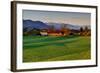 Germany, Bavaria, Farm in Front of Zwiesel, Bavarian Alpine Foothills Wetterstein Range-Bernd Rommelt-Framed Photographic Print