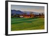 Germany, Bavaria, Farm in Front of Zwiesel, Bavarian Alpine Foothills Wetterstein Range-Bernd Rommelt-Framed Photographic Print