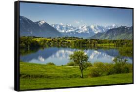 Germany, Bavaria, Foothills of the Alps with Lake Riegsee-Ralf Gerard-Framed Stretched Canvas