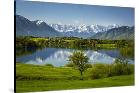 Germany, Bavaria, Foothills of the Alps with Lake Riegsee-Ralf Gerard-Stretched Canvas