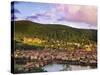 Germany, Bavaria, Heidelberg, Overview of Alte Brucke and the River Neckar-Shaun Egan-Stretched Canvas