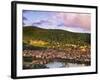 Germany, Bavaria, Heidelberg, Overview of Alte Brucke and the River Neckar-Shaun Egan-Framed Photographic Print