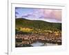 Germany, Bavaria, Heidelberg, Overview of Alte Brucke and the River Neckar-Shaun Egan-Framed Photographic Print