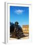 Germany, Bavaria, Herreninsel Island, Lake Chiemsee, Herrenchiemsee Palace, Bronze Statue-null-Framed Giclee Print