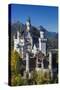 Germany, Bavaria, Hohenschwangau, Schloss Neuschwanstein castle, elevated view, fall-Walter Bibikw-Stretched Canvas