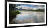 Germany, Bavaria, KrŸn, Evening Mood at Barmsee (Lake), View to Karwendel Mountains-Andreas Vitting-Framed Photographic Print