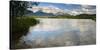 Germany, Bavaria, KrŸn, Evening Mood at Barmsee (Lake), View to Karwendel Mountains-Andreas Vitting-Stretched Canvas