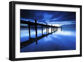 Germany, Bavaria, Lake Chiem, after Sundown with Overseas-Andreas Vitting-Framed Photographic Print