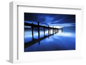 Germany, Bavaria, Lake Chiem, after Sundown with Overseas-Andreas Vitting-Framed Photographic Print