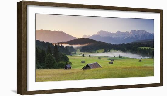 Germany, Bavaria, Lake Geroldsee, Northern Karwendel Range, Huts-Rainer Mirau-Framed Photographic Print