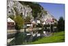 Germany, Bavaria, Lower Bavaria, AltmŸhltal (Valley), Essing, Old, Bridge, River, Landscape-Udo Siebig-Mounted Photographic Print