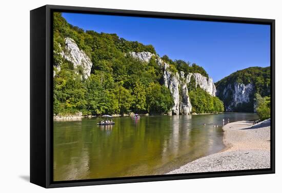 Germany, Bavaria, Lower Bavaria, Danube Valley, Weltenburg-Udo Siebig-Framed Stretched Canvas