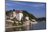 Germany, Bavaria, Lower Bavaria, Donau-Inn, Passau, the Danube with Veste Niederhaus-Udo Siebig-Mounted Photographic Print