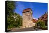 Germany, Bavaria, Lower Franconia, 'FrŠnkisches Saaletal' (Saale Valley), Hammelburg, 'HŸterturm'-Udo Siebig-Stretched Canvas