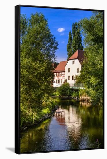 Germany, Bavaria, Lower Franconia, 'FrŠnkisches Saaletal' (Saale Valley), Hammelburg-Udo Siebig-Framed Stretched Canvas