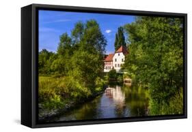 Germany, Bavaria, Lower Franconia, 'FrŠnkisches Saaletal' (Saale Valley), Hammelburg-Udo Siebig-Framed Stretched Canvas