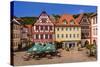Germany, Bavaria, Lower Franconia, Main-Franconia, Karlstadt, 'Marktplatz' (Square), Karlsburg-Udo Siebig-Stretched Canvas