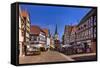 Germany, Bavaria, Lower Franconia, Main-Franconia, Lohr (River) Am Main-Udo Siebig-Framed Stretched Canvas