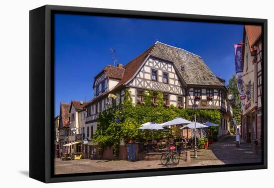 Germany, Bavaria, Lower Franconia, Main-Franconia, Lohr (River) Am Main-Udo Siebig-Framed Stretched Canvas