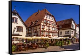 Germany, Bavaria, Lower Franconia, Main-Franconia, Lohr (River) Am Main-Udo Siebig-Framed Stretched Canvas