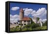 Germany, Bavaria, Middle Franconia, DinkelsbŸhl (Town), Salwartenturm (Tower-Udo Siebig-Framed Stretched Canvas