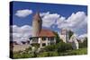 Germany, Bavaria, Middle Franconia, DinkelsbŸhl (Town), Salwartenturm (Tower-Udo Siebig-Stretched Canvas