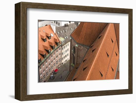 Germany, Bavaria, Munich, city centre, 'Alter Peter' (church of St Peter), roof, detail-Christine Meder stage-art.de-Framed Photographic Print