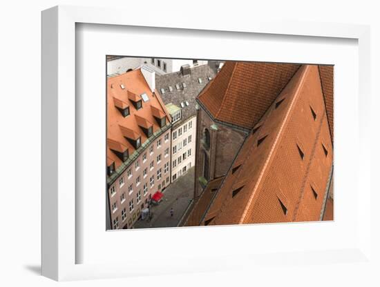 Germany, Bavaria, Munich, city centre, 'Alter Peter' (church of St Peter), roof, detail-Christine Meder stage-art.de-Framed Photographic Print