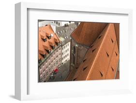 Germany, Bavaria, Munich, city centre, 'Alter Peter' (church of St Peter), roof, detail-Christine Meder stage-art.de-Framed Photographic Print