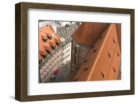 Germany, Bavaria, Munich, city centre, 'Alter Peter' (church of St Peter), roof, detail-Christine Meder stage-art.de-Framed Photographic Print