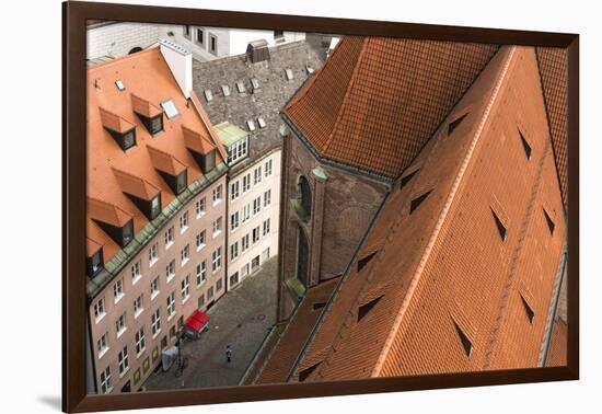 Germany, Bavaria, Munich, city centre, 'Alter Peter' (church of St Peter), roof, detail-Christine Meder stage-art.de-Framed Photographic Print