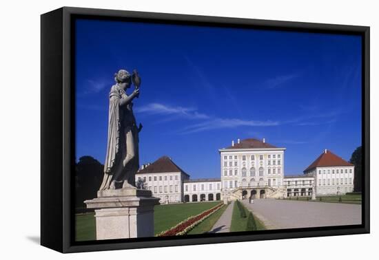 Germany, Bavaria, Munich, Gardens of 17th-Century Baroque Nymphenburg Palace, Statue-null-Framed Stretched Canvas