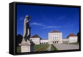 Germany, Bavaria, Munich, Gardens of 17th-Century Baroque Nymphenburg Palace, Statue-null-Framed Stretched Canvas