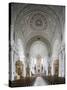 Germany, Bavaria, Munich, Nave of Michaelskirche, Second Largest Barrel-Vaulted Roof in the World t-John Warburton-lee-Stretched Canvas