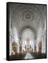 Germany, Bavaria, Munich, Nave of Michaelskirche, Second Largest Barrel-Vaulted Roof in the World t-John Warburton-lee-Framed Stretched Canvas