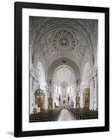 Germany, Bavaria, Munich, Nave of Michaelskirche, Second Largest Barrel-Vaulted Roof in the World t-John Warburton-lee-Framed Photographic Print