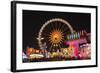 Germany, Bavaria, Munich, Oktoberfest, Oktoberfest, Ferris Wheel, Night-Udo Siebig-Framed Photographic Print