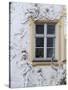 Germany, Bavaria, Munich, Ornate Stucco or Plasterwork Adorning the Front of a House in the City-John Warburton-lee-Stretched Canvas