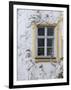 Germany, Bavaria, Munich, Ornate Stucco or Plasterwork Adorning the Front of a House in the City-John Warburton-lee-Framed Photographic Print