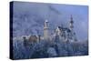 Germany, Bavaria, Neuschwanstein Castle in Winter, Morning Fog, Schwangau Near FŸssen-Uwe Steffens-Stretched Canvas