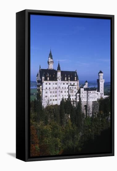 Germany, Bavaria, Neuschwanstein Castle-null-Framed Stretched Canvas