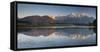 Germany, Bavaria, Northern Karwendel Range, Narrow Lake-Rainer Mirau-Framed Stretched Canvas