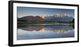 Germany, Bavaria, Northern Karwendel Range, Narrow Lake-Rainer Mirau-Framed Photographic Print