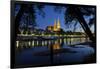 Germany, Bavaria, Regensburg, Danube Shore, Dusk, Cathedral-Chris Seba-Framed Photographic Print