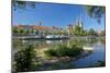 Germany, Bavaria, Regensburg, Danube Shore, Museum Ship, Cathedral-Chris Seba-Mounted Photographic Print