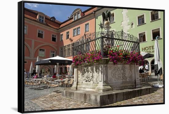 Germany, Bavaria, Regensburg, Krauterer Markt-Chris Seba-Framed Stretched Canvas