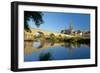 Germany, Bavaria, Regensburg, Old Stone Bridge, the Danube, Cathedral-Chris Seba-Framed Photographic Print